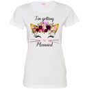 Cat T-Shirt I'm Getting Meowied Flowers On Head Bride Cat Lover Funny Happy Marriage Gifts Tee Shirt CustomCat