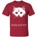 Cat T Shirt Kitten Face Hail Satan For Cat Lovers Shirts CustomCat