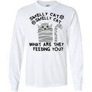 Cat T Shirt Smelly Cat What Are They Feeding You For Cat Lovers Shirts CustomCat