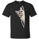 Cat T Shirt Sneaky Cat Cute Animal Kitty For Kitty Lovers Shirts CustomCat