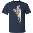 Cat T Shirt Sneaky Cat Cute Animal Kitty For Kitty Lovers Shirts CustomCat