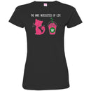 Cat T Shirt The Bare Necessities Of Life Bright Kitten Drink For Cat Lovers Shirts CustomCat