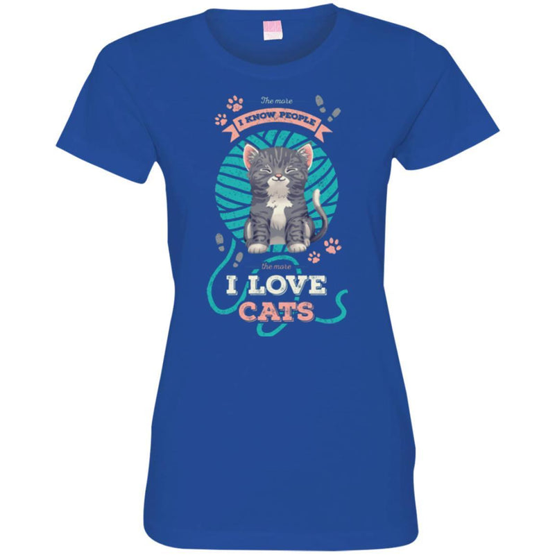 Cat T Shirt The More I Know People The More I Love Cats Funny Kitty Lovers Shirt CustomCat