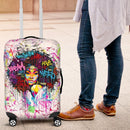 Charming Black Girl Luggage Cover interestprint