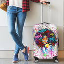 Charming Black Girl Luggage Cover interestprint