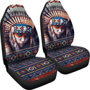Charming Native American Girl Printed On Car Seat Covers (Set Of 2)