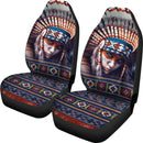Charming Native American Girl Printed On Car Seat Covers (Set Of 2)