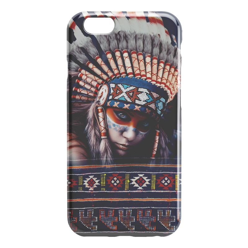 Charming Native American Girl Printed On iPhone Case teelaunch