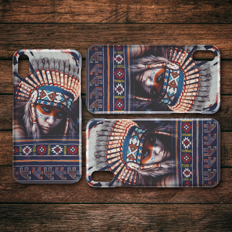 Charming Native American Girl Printed On iPhone Case teelaunch