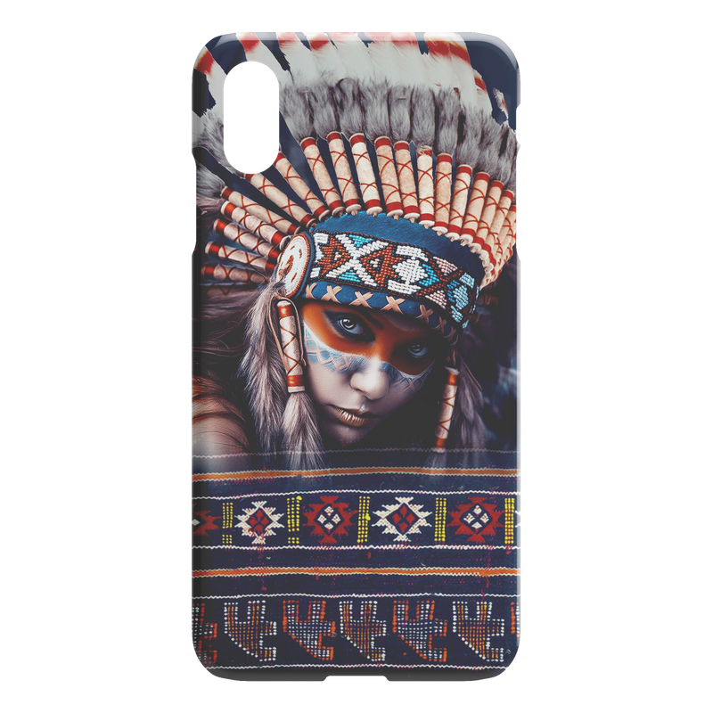 Charming Native American Girl Printed On iPhone Case teelaunch