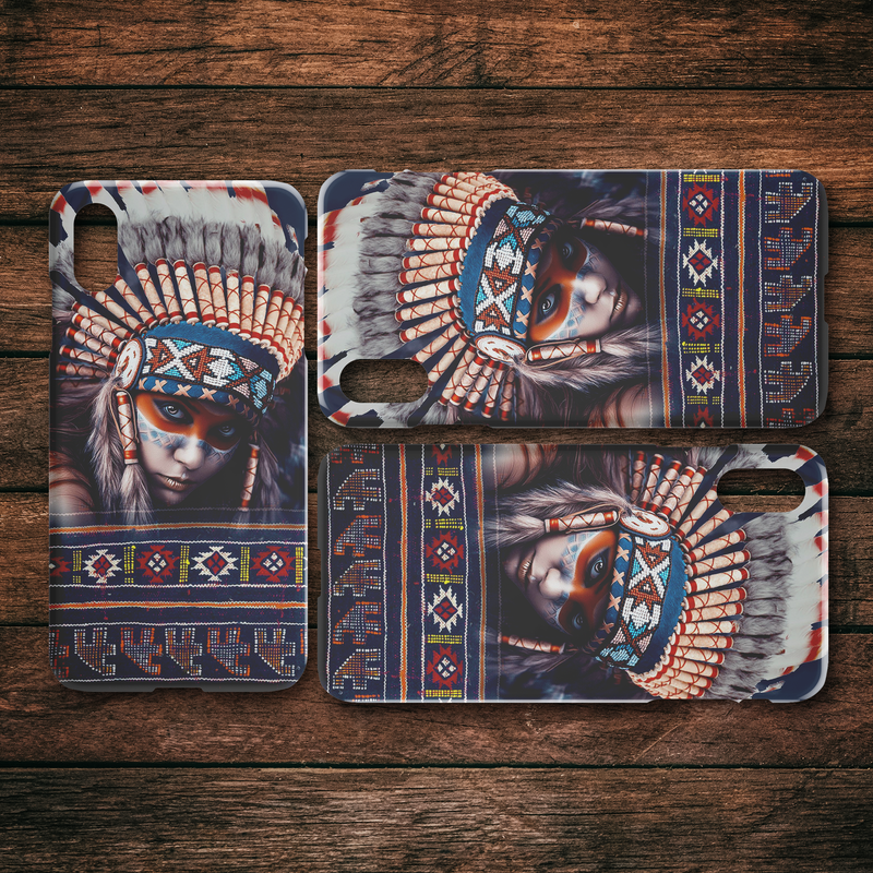 Charming Native American Girl Printed On iPhone Case