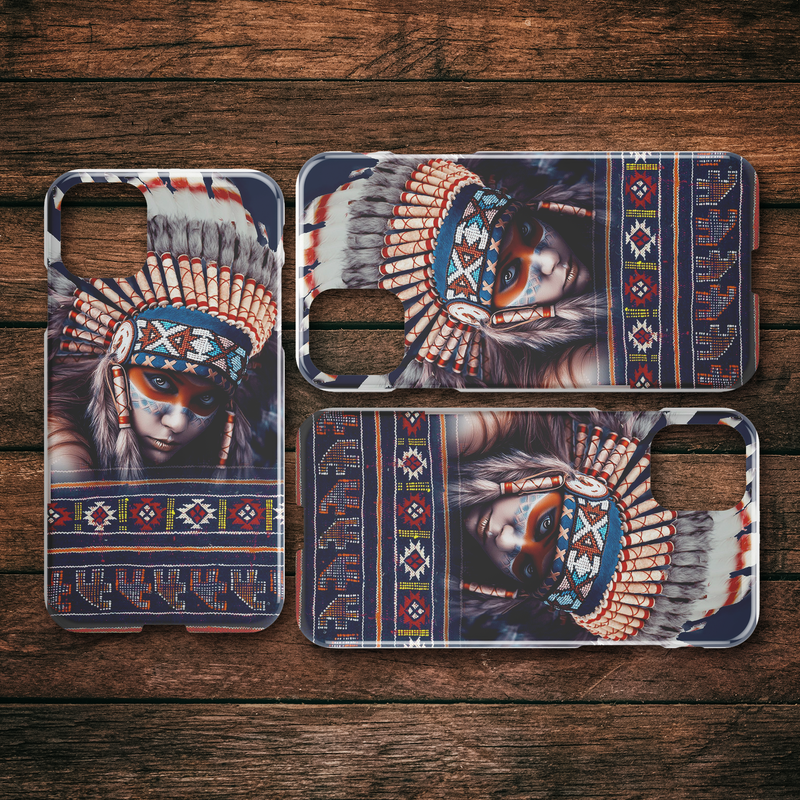 Charming Native American Girl Printed On iPhone Case teelaunch
