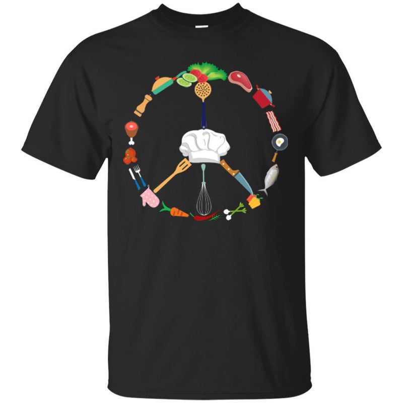 Chef T Shirt Chef Peace Shirts CustomCat