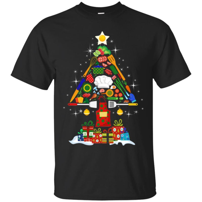 Chef T Shirt Chef Tools Christmas Tree Shirts CustomCat