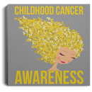 Childhood Cancer Awareness Canvas Wall Art Decor