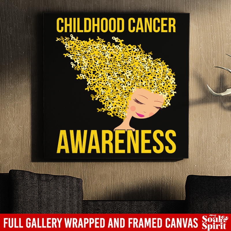 Childhood Cancer Awareness Canvas Wall Art Decor