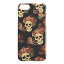Classic Style Of Flower Skull iPhone Case