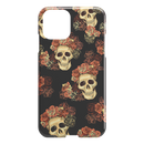 Classic Style Of Flower Skull iPhone Case