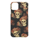 Classic Style Of Flower Skull iPhone Case
