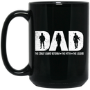 Coast Guard Coffee Mug Dad The Coast Guard Veteran The Myth The Legend 11oz - 15oz Black Mug CustomCat