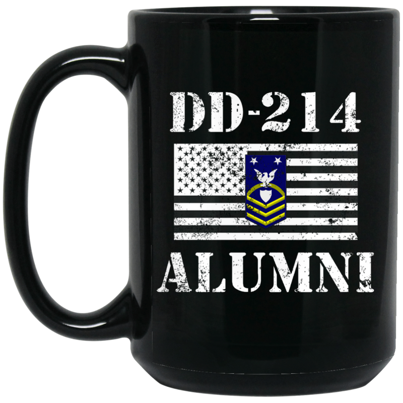 Coast Guard Coffee Mug DD 214 Alumni - Coast Guard Command Master Chief Petty Officer 11oz - 15oz Black Mug CustomCat