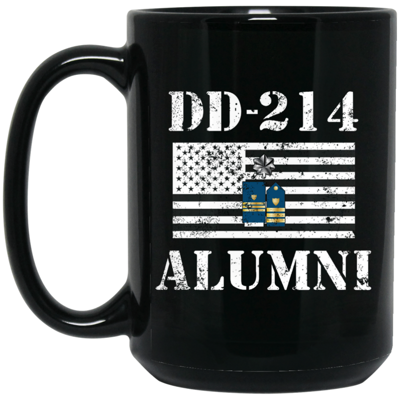 Coast Guard Coffee Mug DD 214 Alumni - Coast Guard Commander 11oz - 15oz Black Mug CustomCat