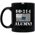 Coast Guard Coffee Mug DD 214 Alumni - Coast Guard Ensign 11oz - 15oz Black Mug CustomCat
