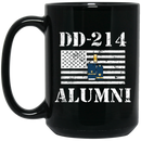 Coast Guard Coffee Mug DD 214 Alumni - Coast Guard Ensign 11oz - 15oz Black Mug CustomCat