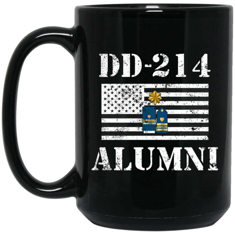 Coast Guard Coffee Mug DD 214 Alumni - Coast Guard Lieutenant Commander 11oz - 15oz Black Mug CustomCat