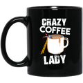 Coffee Lovers Mug Crazy Coffee Lady Falling Funny Coffee Lover Beautiful Coffee 11oz - 15oz Black Mug CustomCat