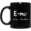 Coffee Lovers Mug E=MC2 Energy = Mom x Coffee2 Funny Coffee 11oz - 15oz Black Mug CustomCat