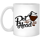 Coffee Lovers Mug Pot Head Funny Coffee Lover 11oz - 15oz White Mug CustomCat