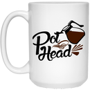 Coffee Lovers Mug Pot Head Funny Coffee Lover 11oz - 15oz White Mug CustomCat
