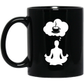 Coffee Lovers Mug Yoga Coffee 11oz - 15oz Black Mug CustomCat