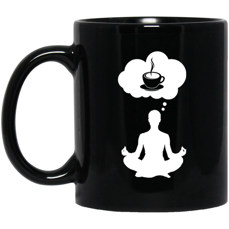 Coffee Lovers Mug Yoga Coffee 11oz - 15oz Black Mug CustomCat