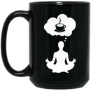 Coffee Lovers Mug Yoga Coffee 11oz - 15oz Black Mug CustomCat