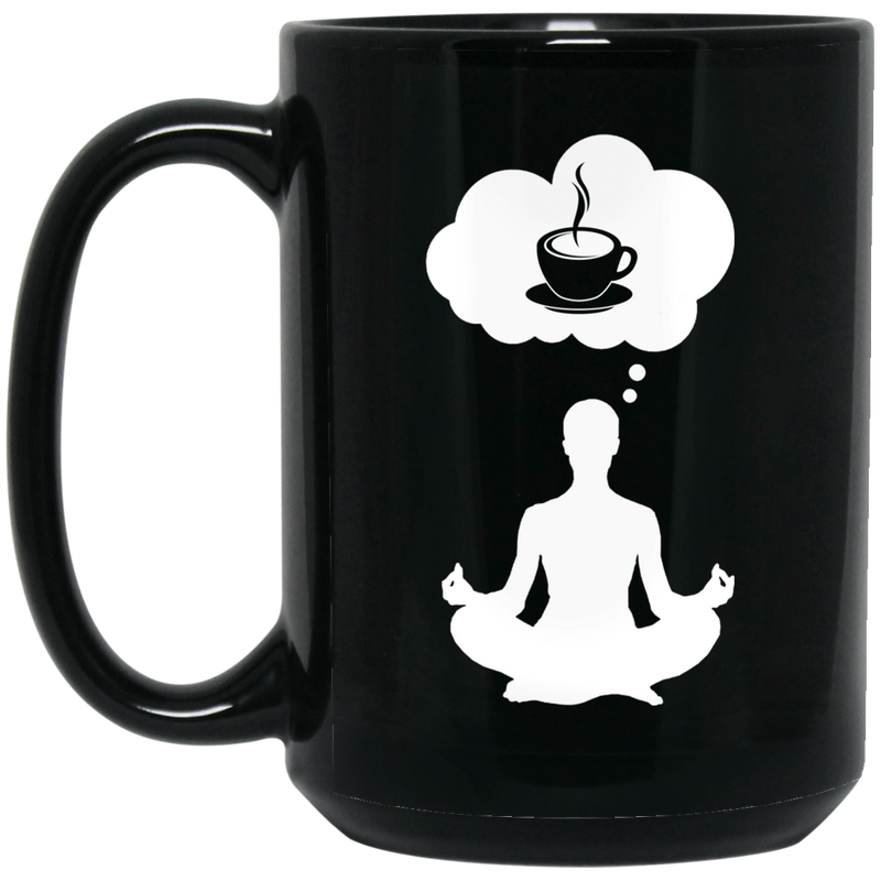 Coffee Lovers Mug Yoga Coffee 11oz - 15oz Black Mug CustomCat