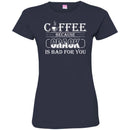 Coffee T-Shirt Coffee Because Crack Is Bad For You Funny Coffee Shirts CustomCat