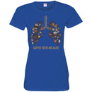 Coffee T-Shirt Coffee Keeps Me Alive Lung Funny Shirts CustomCat