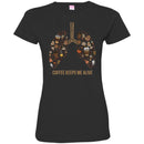 Coffee T-Shirt Coffee Keeps Me Alive Lung Funny Shirts CustomCat
