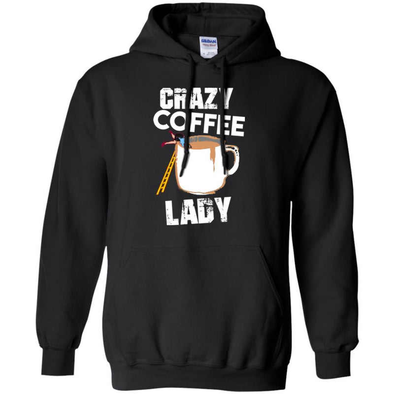 Coffee T-Shirt Crazy Coffee Lady Falling Funny Coffee Lover Beautiful Coffee Shirts CustomCat