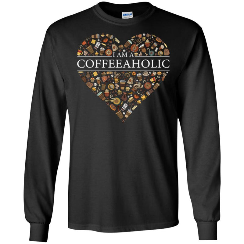 Coffee T-shirt I Am A Coffeeaholic Lover Beautiful Tee Shirt CustomCat