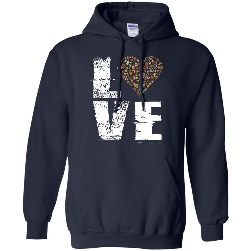 Coffee T-Shirt I Love Coffee Tees, Coffee Heart Gift Caffeine Shirts CustomCat