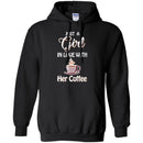 Coffee T-Shirt Just A Girl In Love With Her Coffee Funny Coffee Lover Beautiful Tee Shirt CustomCat