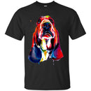 Colorful Basset Hounds Watercolor Print Art Funny Gift Lover Dog Tee Shirt CustomCat
