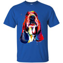 Colorful Basset Hounds Watercolor Print Art Funny Gift Lover Dog Tee Shirt CustomCat