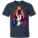 Colorful Basset Hounds Watercolor Print Art Funny Gift Lover Dog Tee Shirt CustomCat