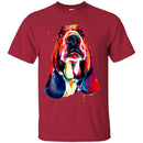 Colorful Basset Hounds Watercolor Print Art Funny Gift Lover Dog Tee Shirt CustomCat