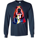 Colorful Basset Hounds Watercolor Print Art Funny Gift Lover Dog Tee Shirt CustomCat