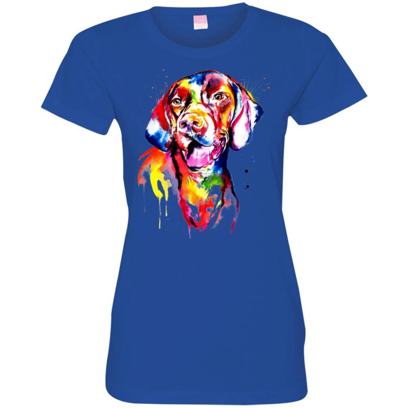 Colorful Dachshund Wienerdog Watercolor Print Art Funny Gift Lover Dog Tee Shirts CustomCat